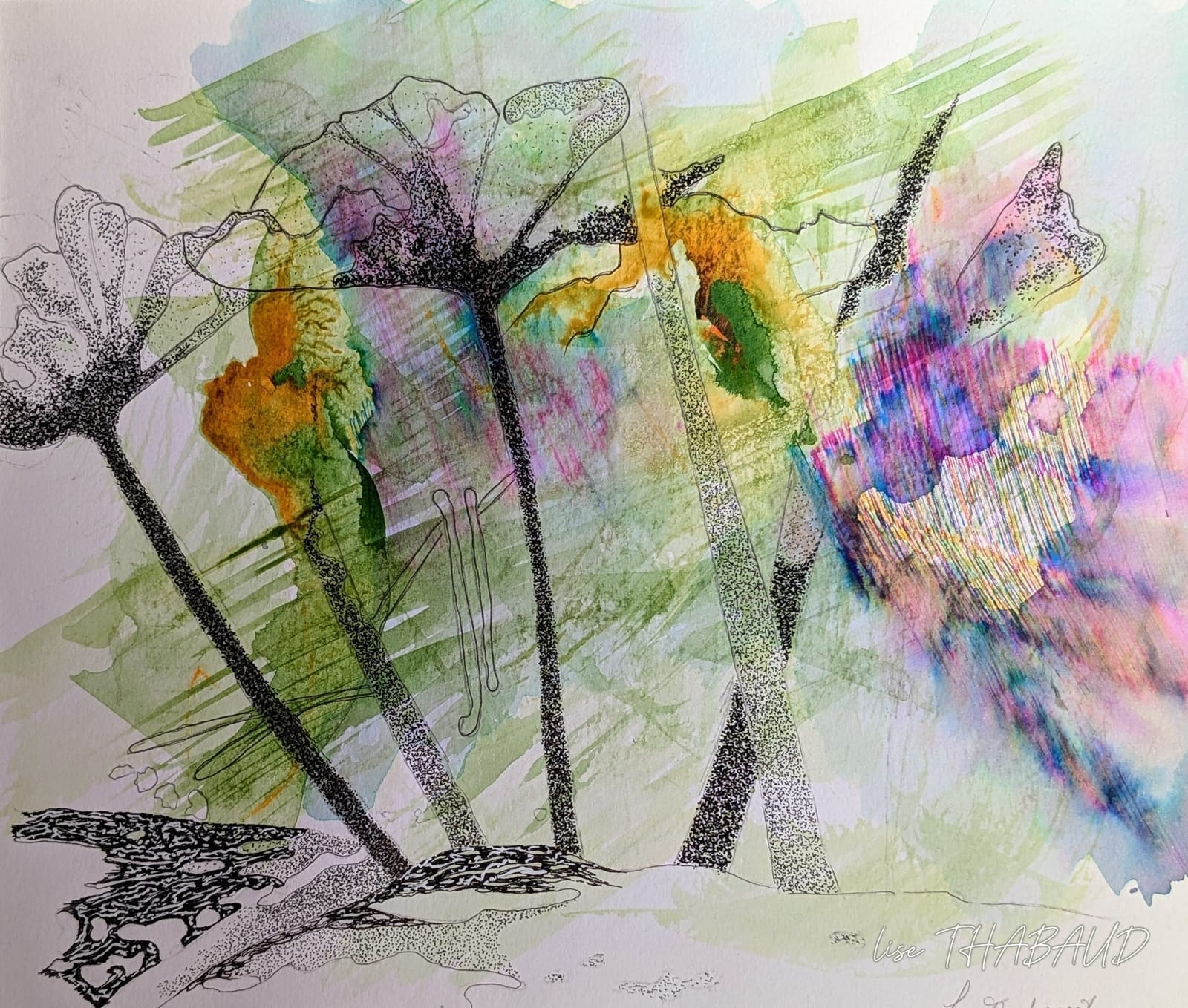 L.THABAUD-Les jardins-Délicieuse flânerie-20x25 cm-2025 — Lise Thabaud